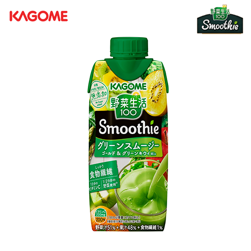 KAGOME Yasai Seikatsu Smoothie Green Mix 330ml x 3 Bottles - Made in Japan  